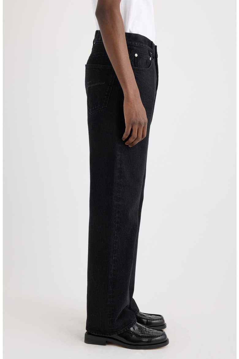 Le de-Nîmes Droit Straight Leg Jeans, Alternate, color, BLACK