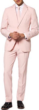 OppoSuits Pink Blush Slim Fit Two-Piece Suit & Tie Set