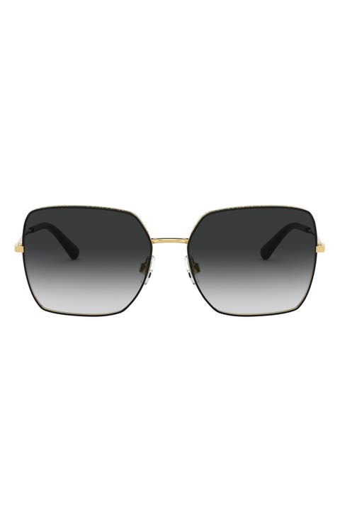 57mm Gradient Square Sunglasses