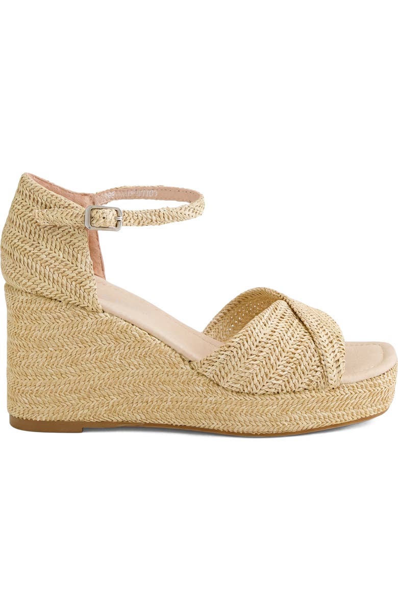 DJANGO AND JULIETTE Cotton Wedge Heel, Main, color, Latte Raffia