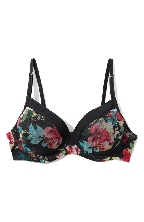 Hanky Panky Underwire Lined Mesh Plunge Bra In Botanic