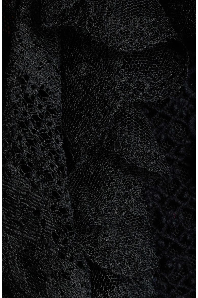 Eden Ruffle Lace Top, Alternate, color, BLACK