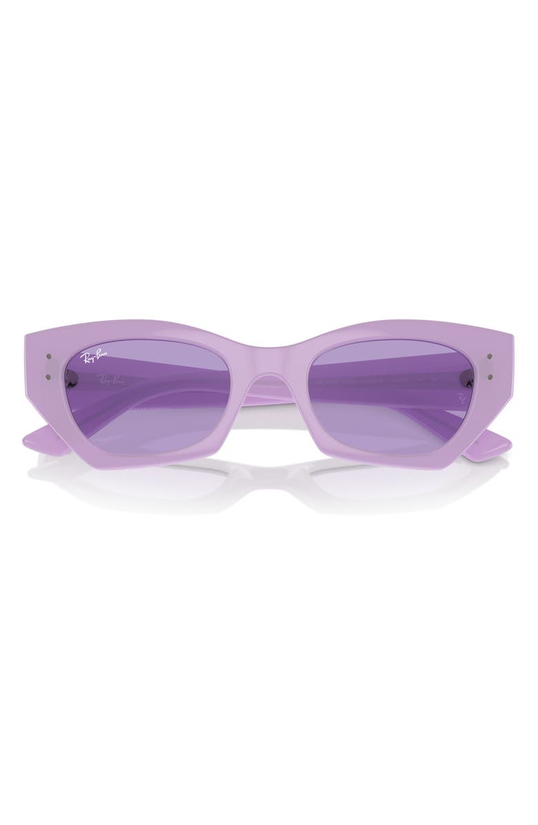 Ray-Ban Zena 49mm Geometric Sunglasses, Main, color, Violet