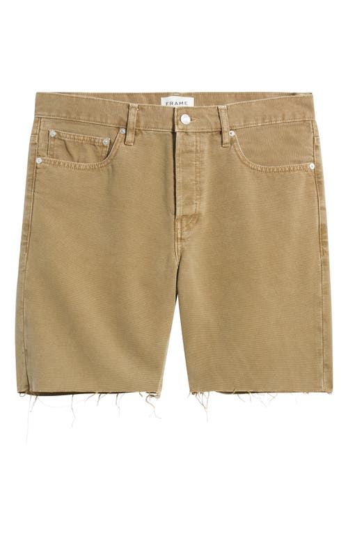 Frame Raw Hem Relaxed Denim Shorts