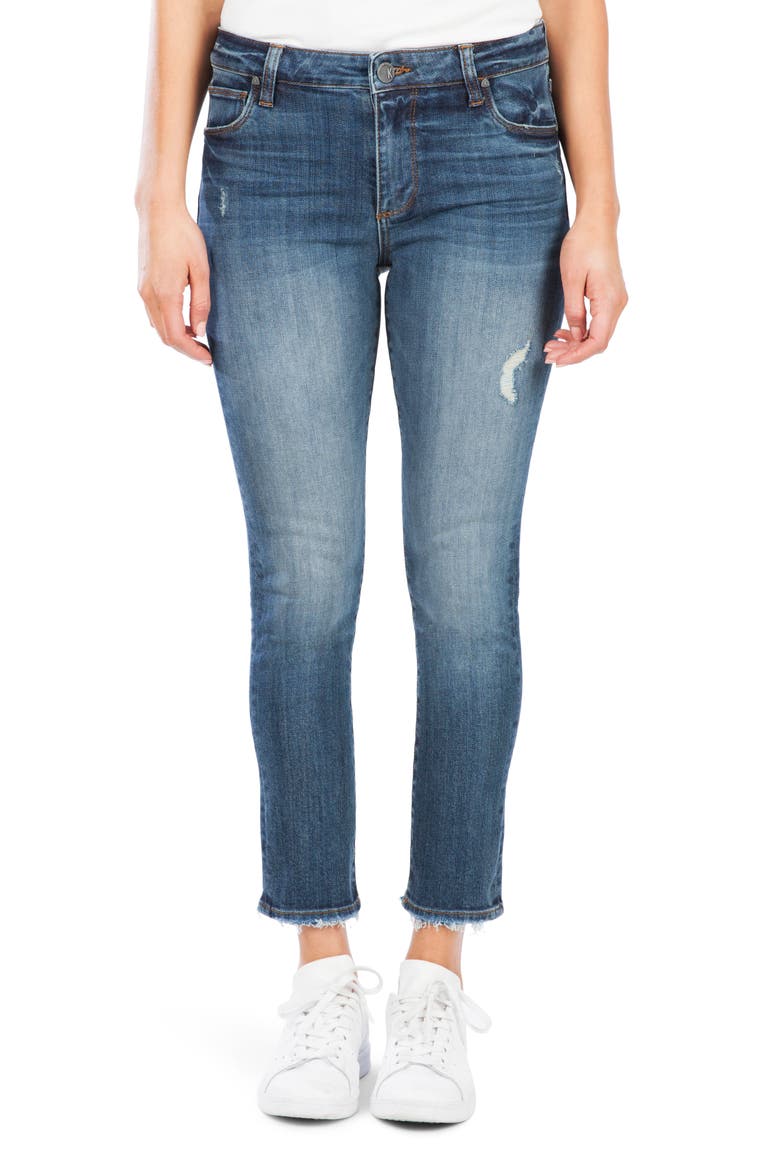 Reese High Waist Ankle Straight Leg Jeans, Main, color, ENTERPRISE