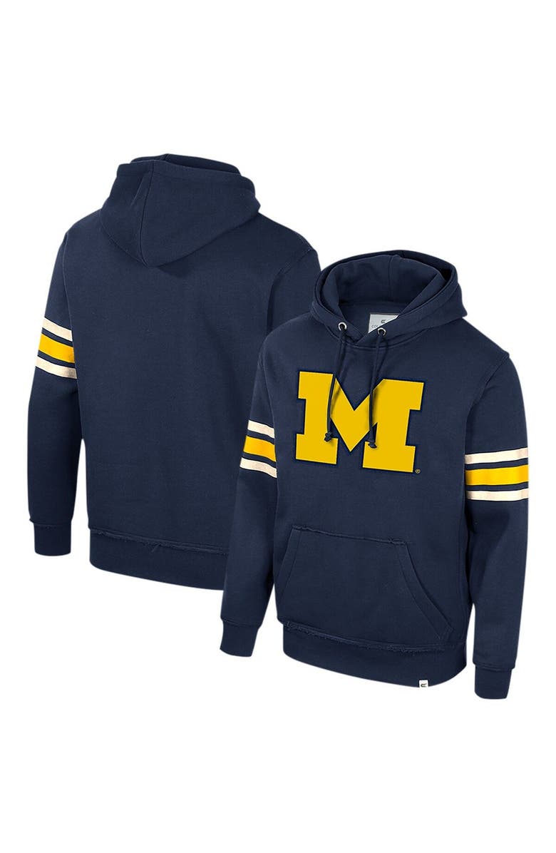 COLOSSEUM Men's Colosseum Navy Michigan Wolverines Saluting Pullover Hoodie, Main, color, Navy