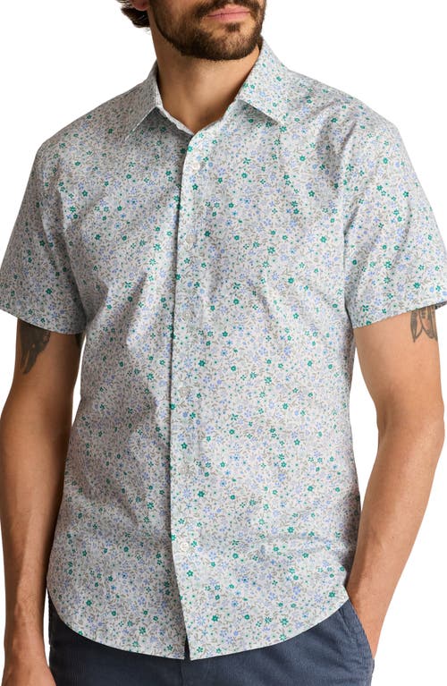Bonobos Riviera Floral Short Sleeve Stretch Cotton Poplin Button-Up Shirt in Prescott Floral C32 