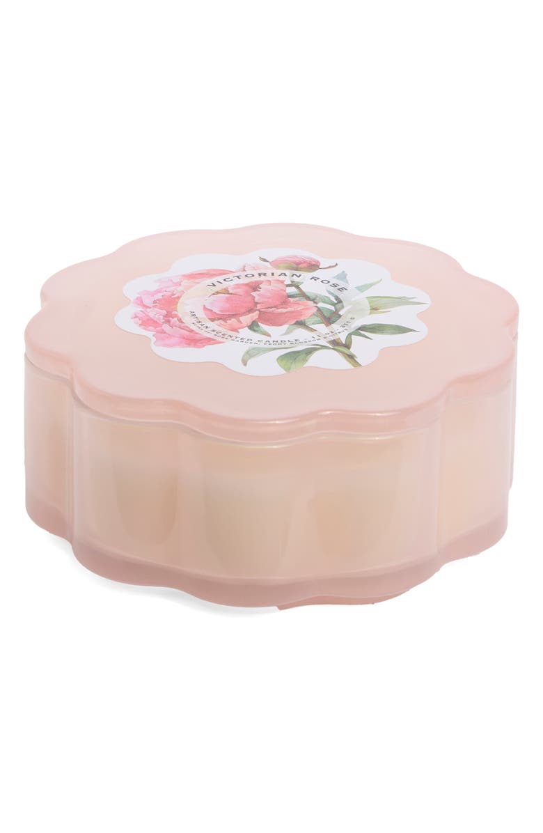 PORTOFINO CANDLES Victorian Rose Milkglass Flower Candle, Main, color, Victorian Rose