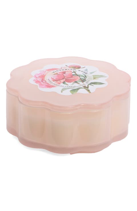 Victorian Rose Milkglass Flower Candle