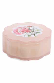 PORTOFINO CANDLES Victorian Rose Milkglass Flower Candle