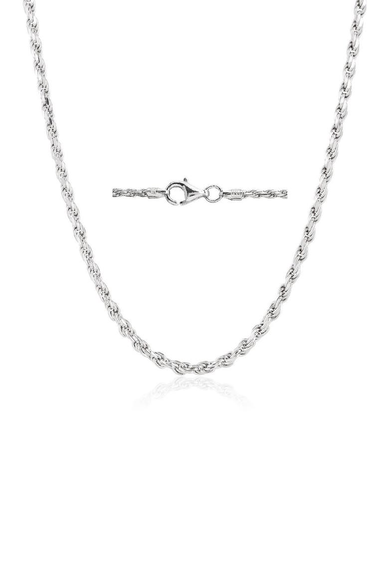 Sterling Silver Rope Chain 20", Main, color, SILVER