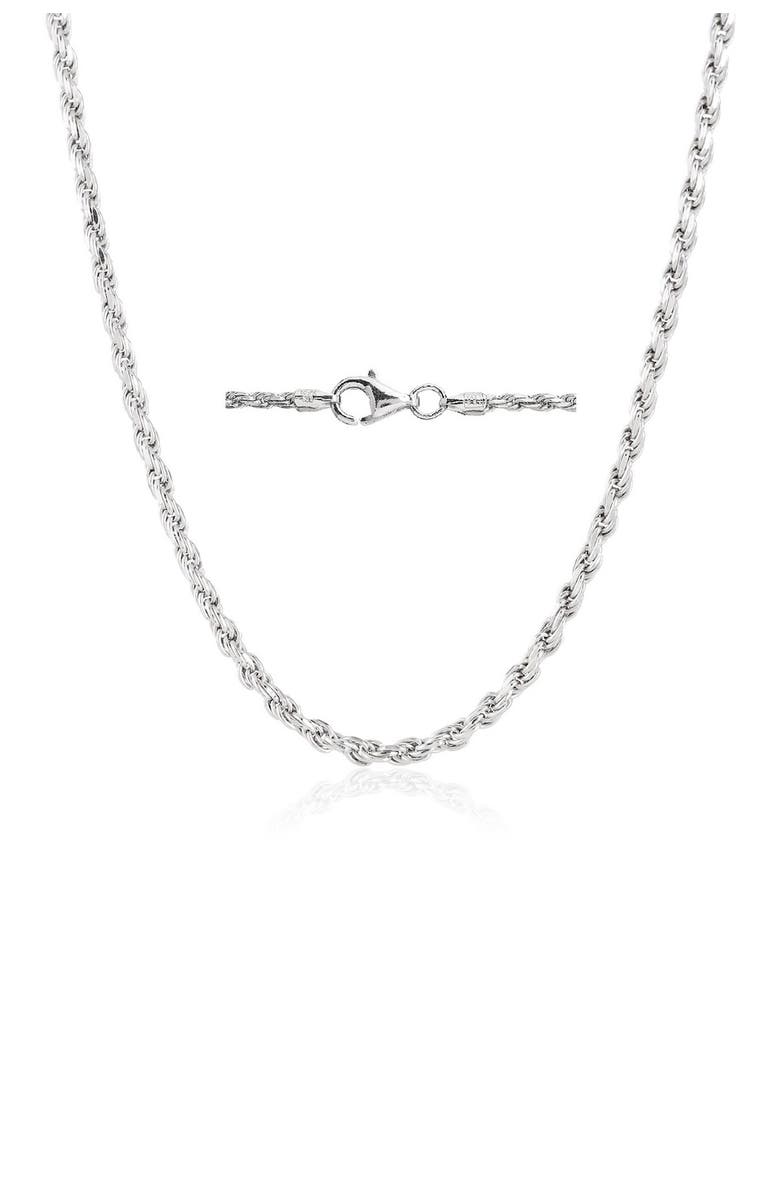 BEST SILVER Sterling Silver Rope Chain 20", Main, color, Silver