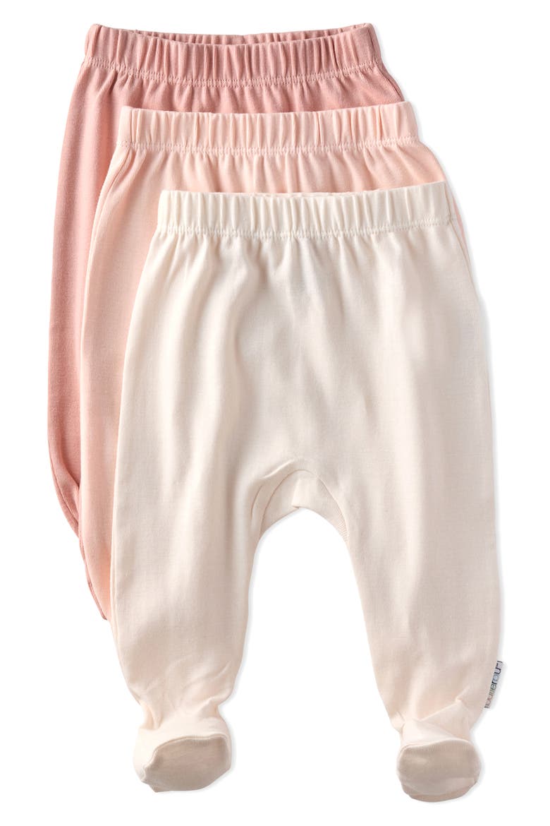 Fallon Footed Organic Cotton Assorted 3-Pack Pants, Main, color, SORBET