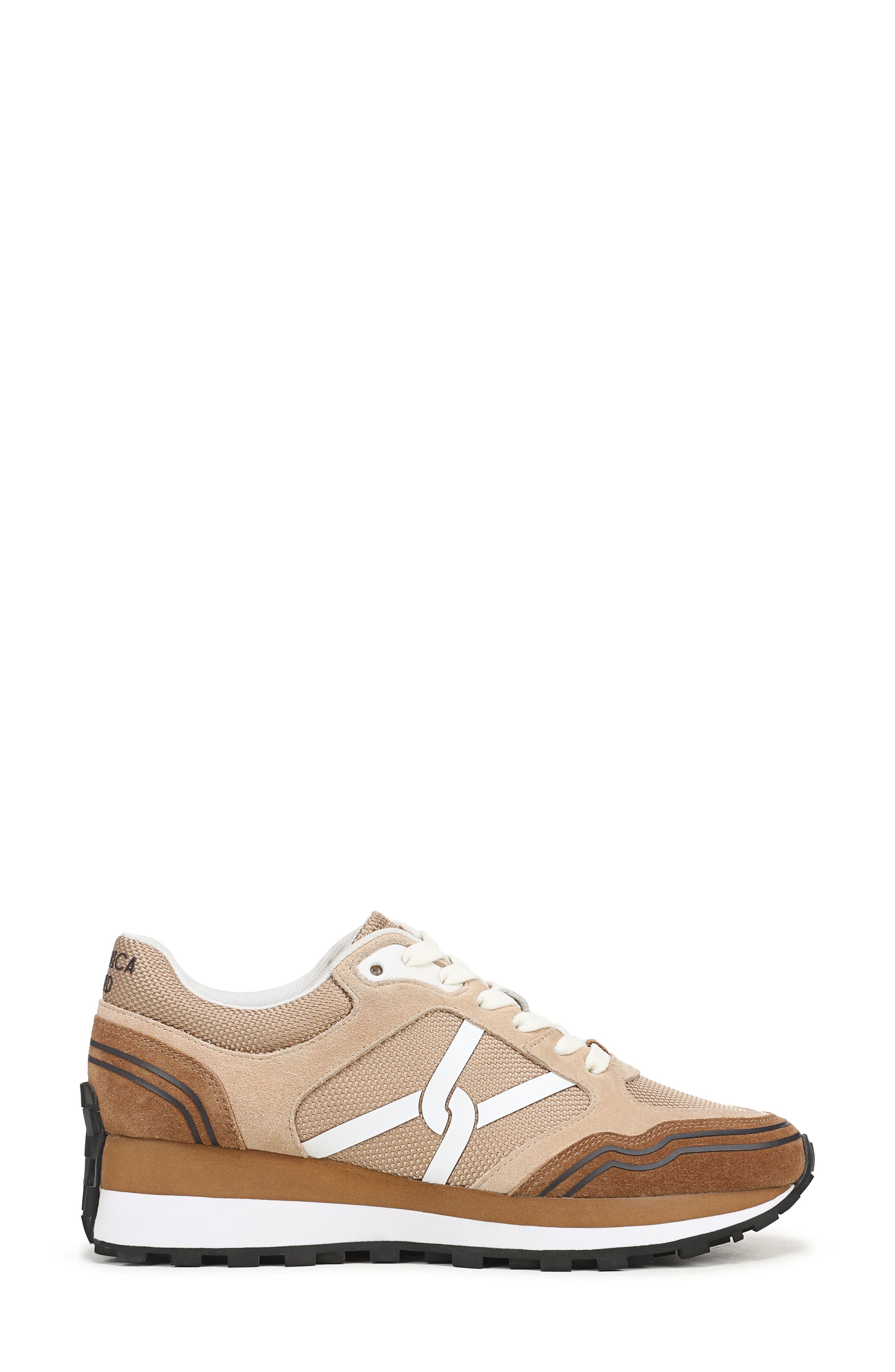 Valentina Sneaker, Alternate, color, CHESTNUT/ ECRU SUEDE