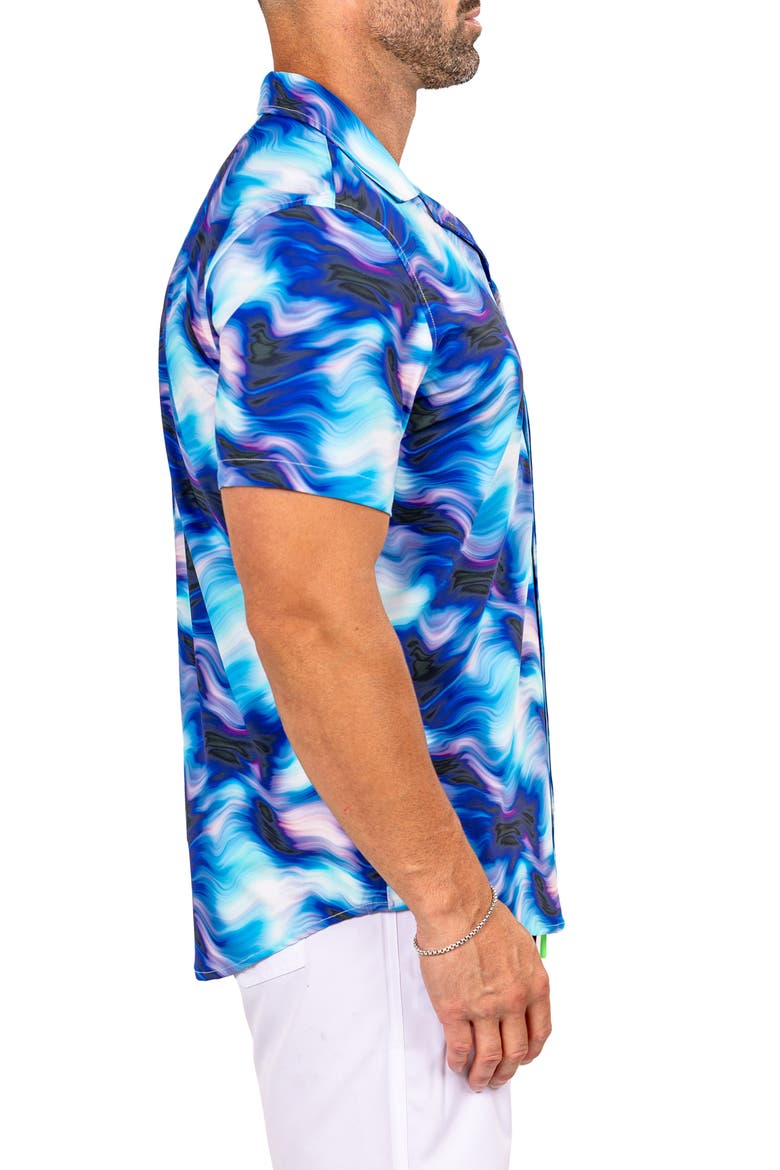 Marthy Blue Camp Shirt, Alternate, color, BLUE