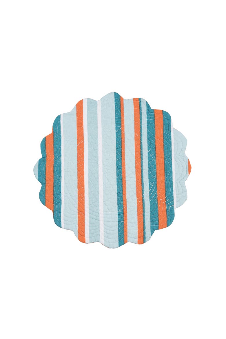 Tangerine Coast Placemats Set of 6, 17", Alternate, color, Blue