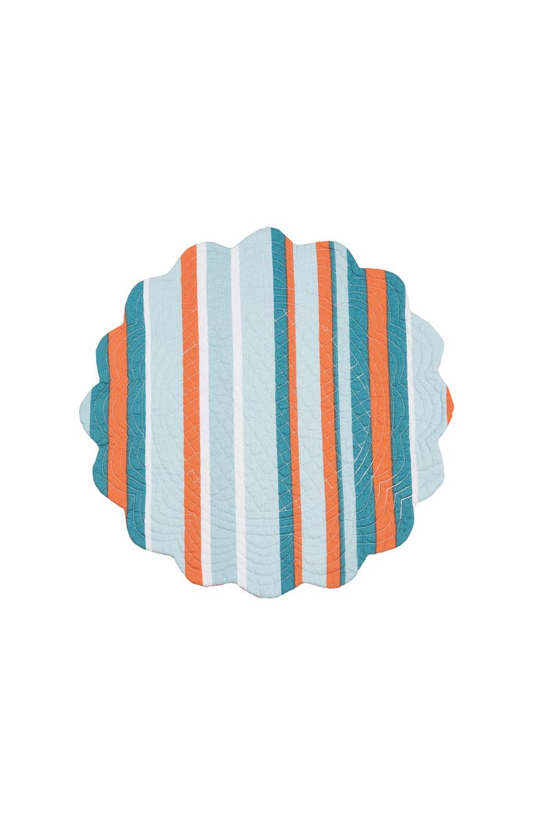 C&F Home Tangerine Coast Placemats Set of 6, 17", Alternate, color, Blue