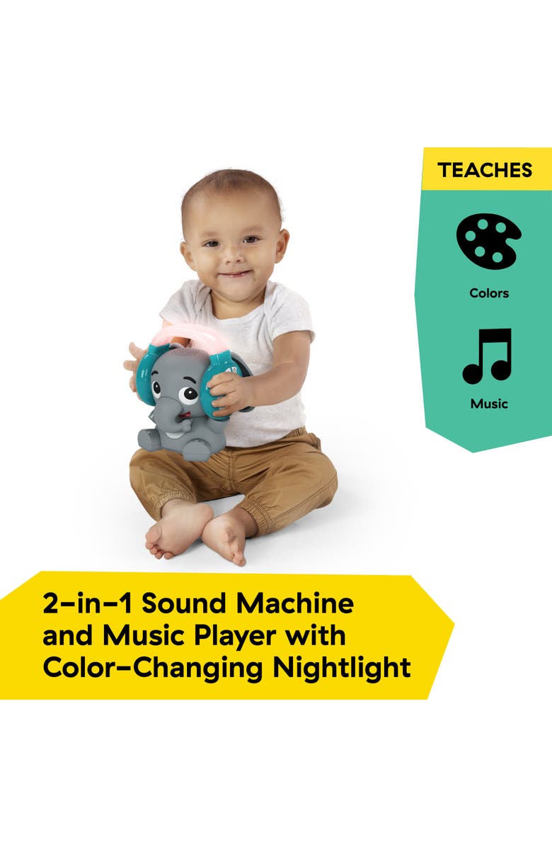 Baby Einstein Earl the Elephant Bluetooth Soother Streaming Sound Machine & Night Light, Alternate, color, Green