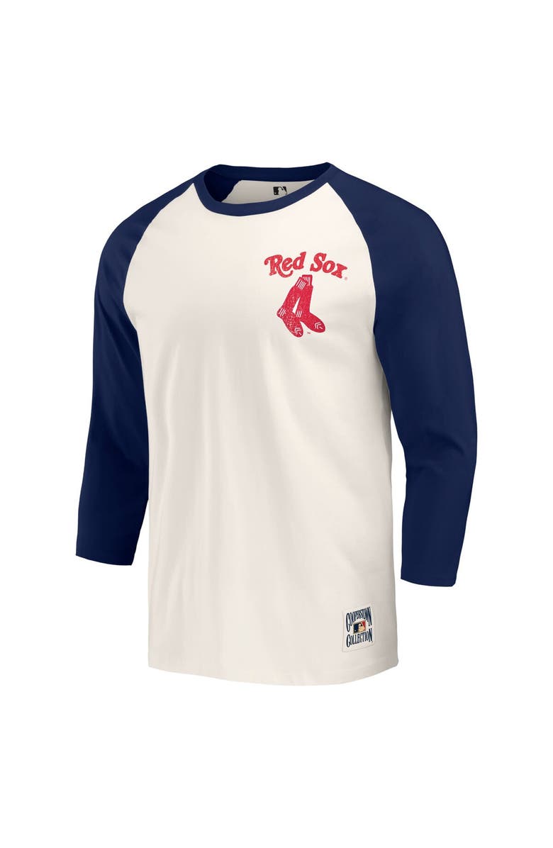 Darius Rucker Collection by Fanatics Men's Darius Rucker Collection by Fanatics Navy/White Boston Red Sox Cooperstown Collection Raglan 3/4-Sleeve T-Shirt, Alternate, color, 