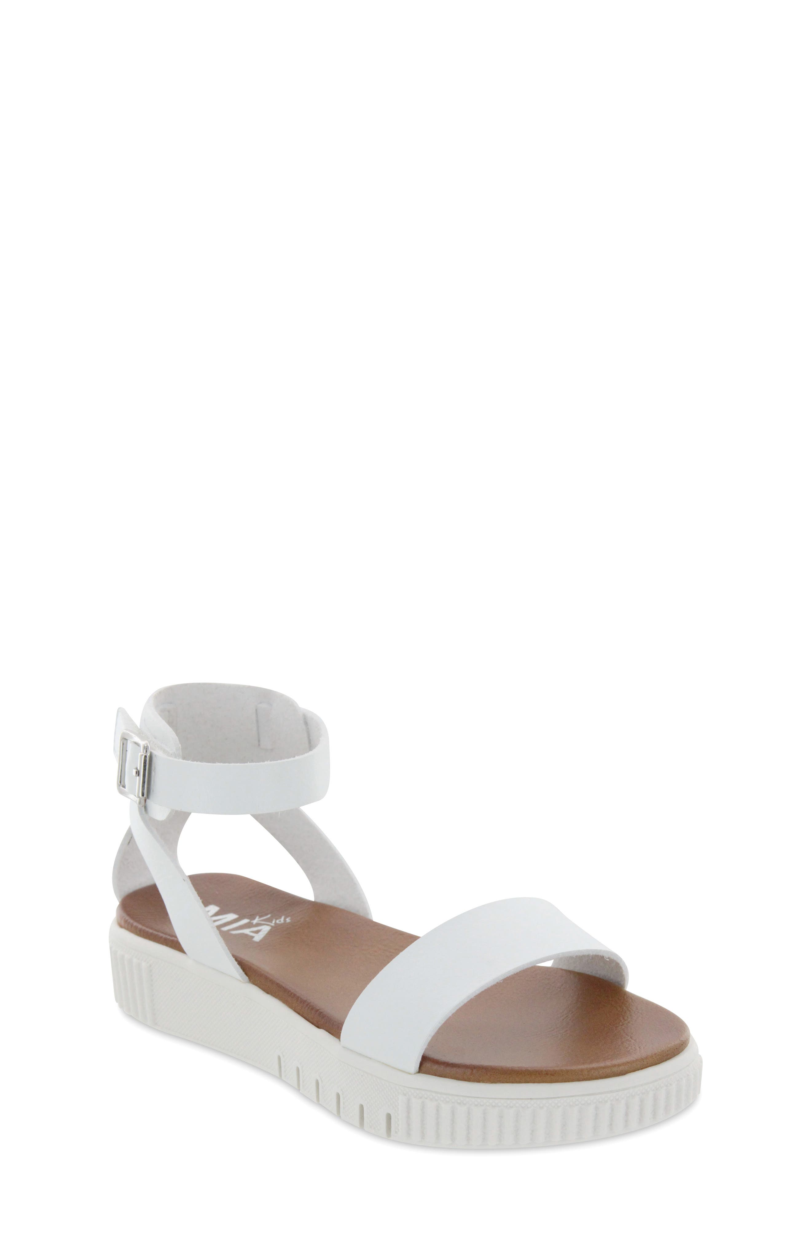 Lunna Platform Sandal, Main, color, WHITE