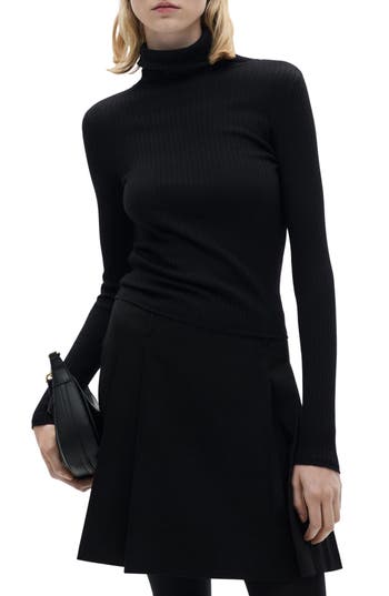 Mango Turtleneck Sweater In Black