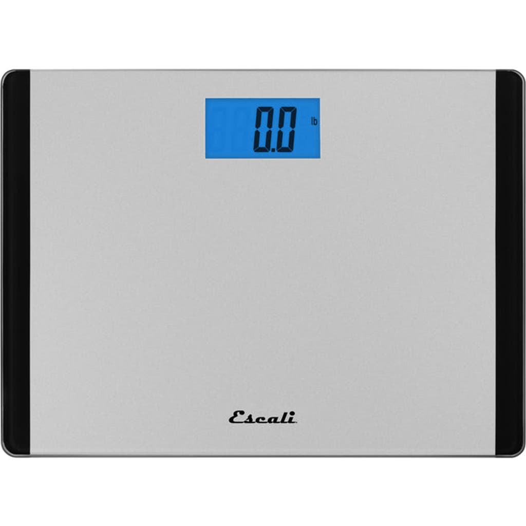 Escali Wide Body Glass Lcd Digital Scale In Gray