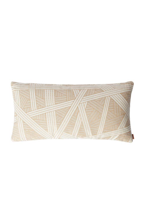 Missoni Home Nastri 30x60 Cm Cushion With Stitching In Sand