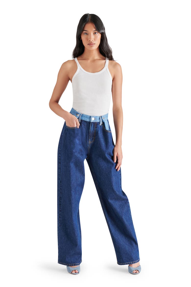 Emeric High Waist Two Tone Jeans, Alternate, color, DENIM MULTI