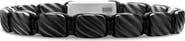 David Yurman Men's Woven Tile Bracelet in Black Titanium & Sterling Silver