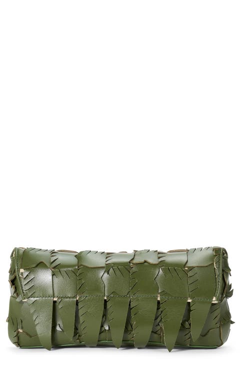 Leaf Leather Clutch
