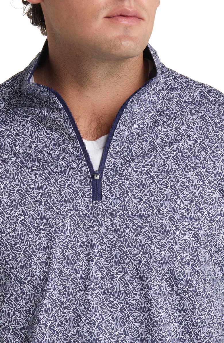 Bugatchi OoohCotton<sup>®</sup> Print Quarter Zip Pullover, Alternate, color,