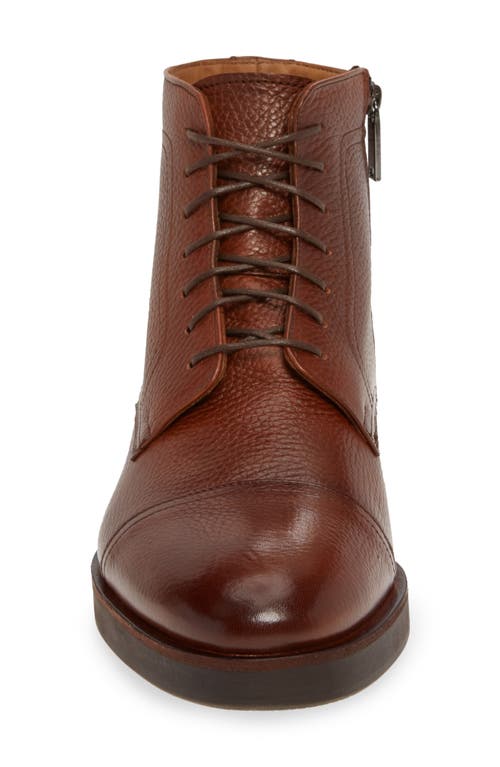 Hugo Boss Oracle Cap Toe Boot In Brown