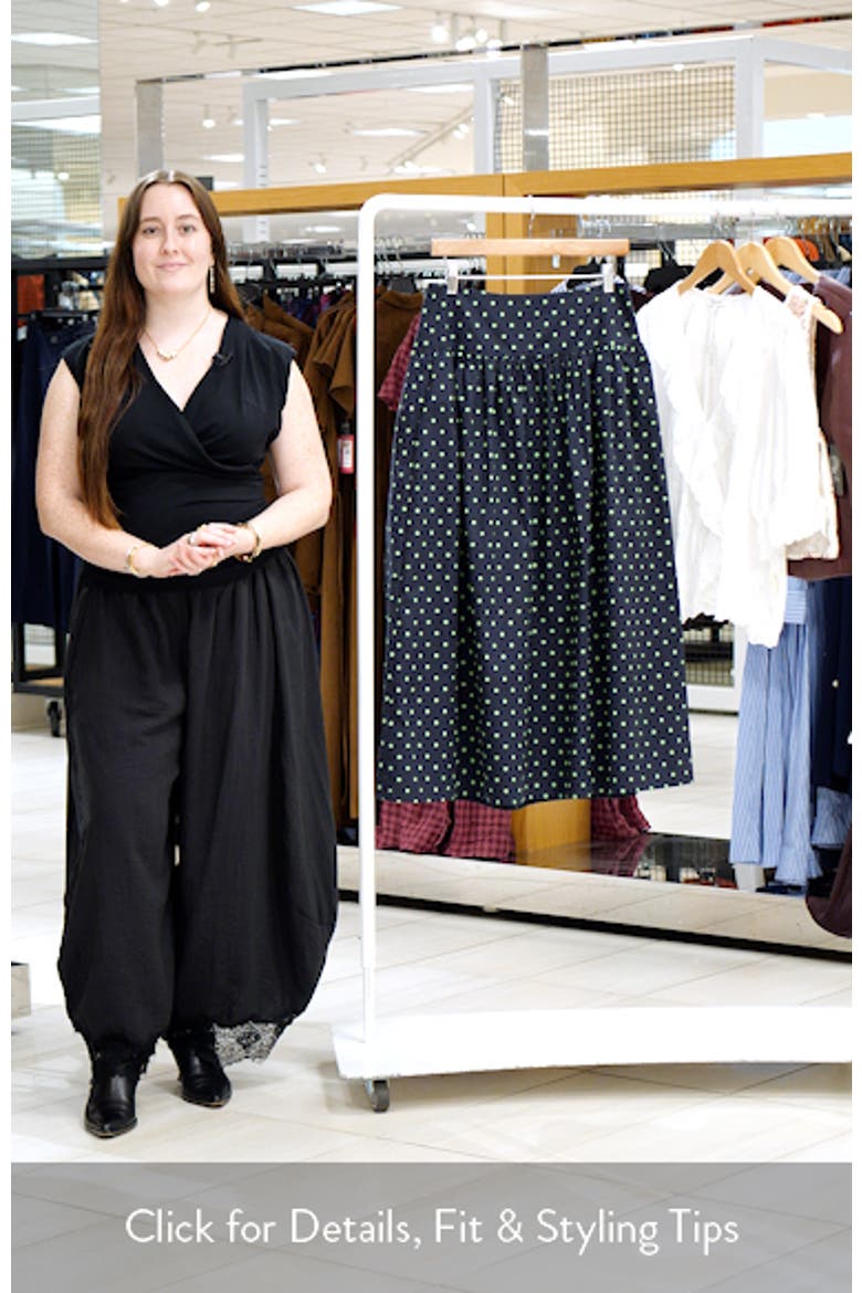 Polka Dot Cotton Midi Skirt video