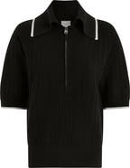 Varley Arney Half Zip Pointelle Knit Polo