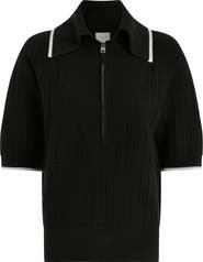 Varley Arney Half Zip Pointelle Knit Polo