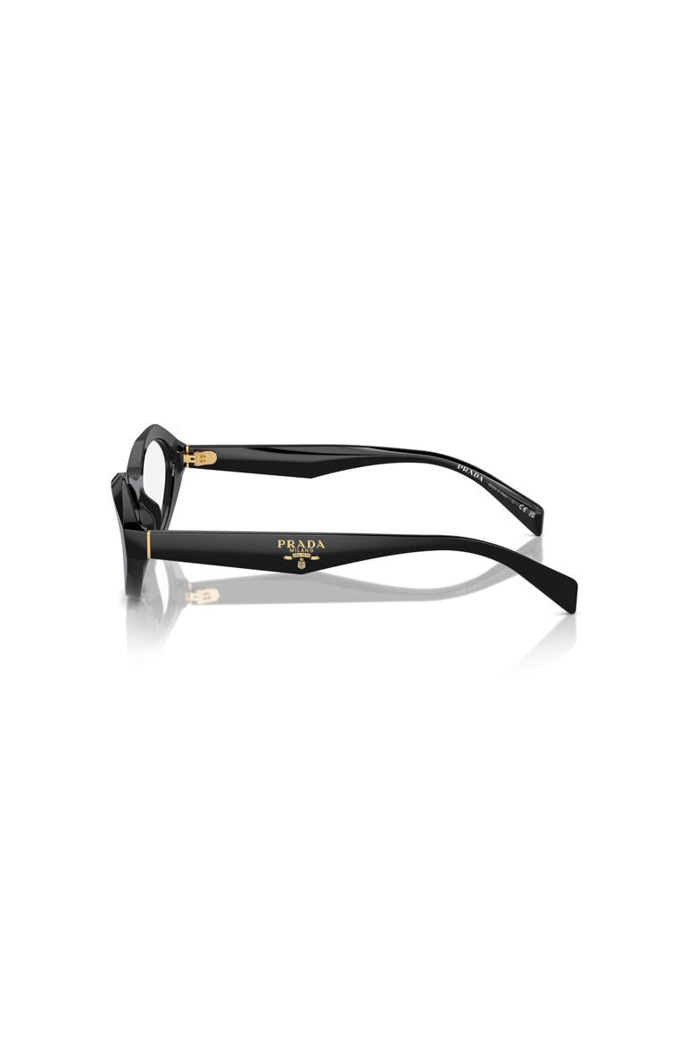 55mm Oval Optical Glasses, Alternate, color, BLACK