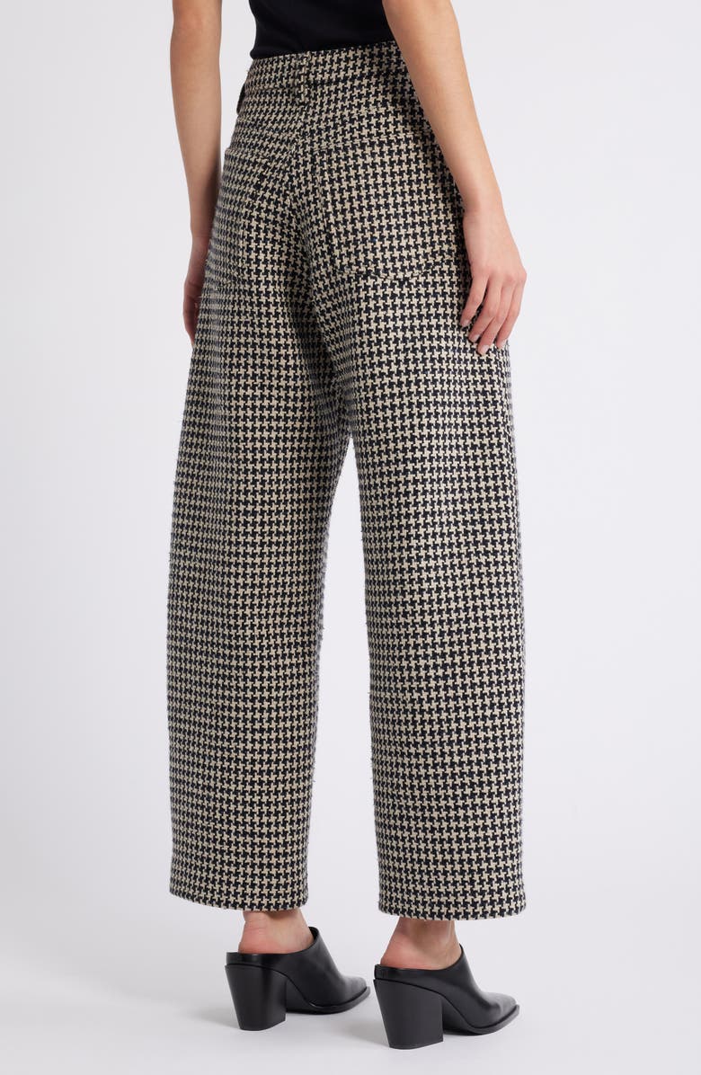 FRAME The Tweed Barrel Leg Pants, Alternate, color, Houndstooth