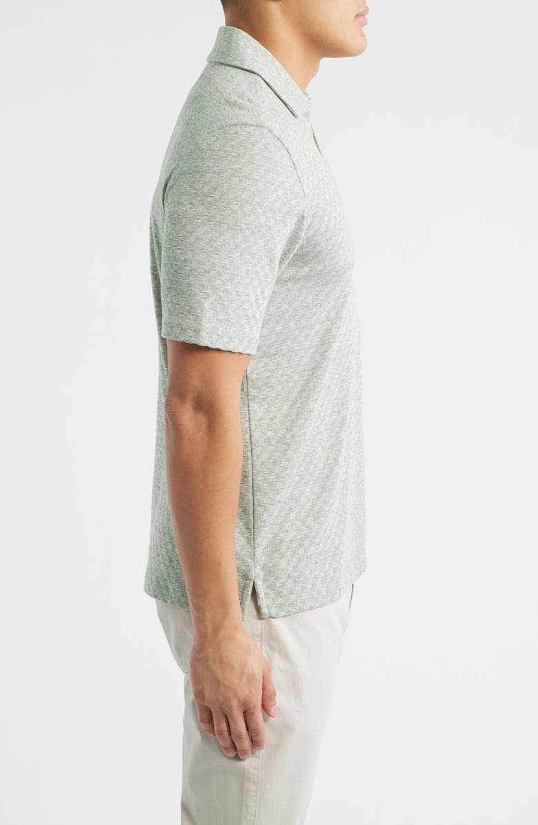 Johnston & Murphy Sedona Basketweave Knit Polo, Alternate, color, Sage Basketweave