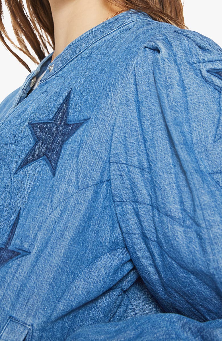 MOTHER The Rough Puff Quilted Denim Jacket, Alternate, color, 