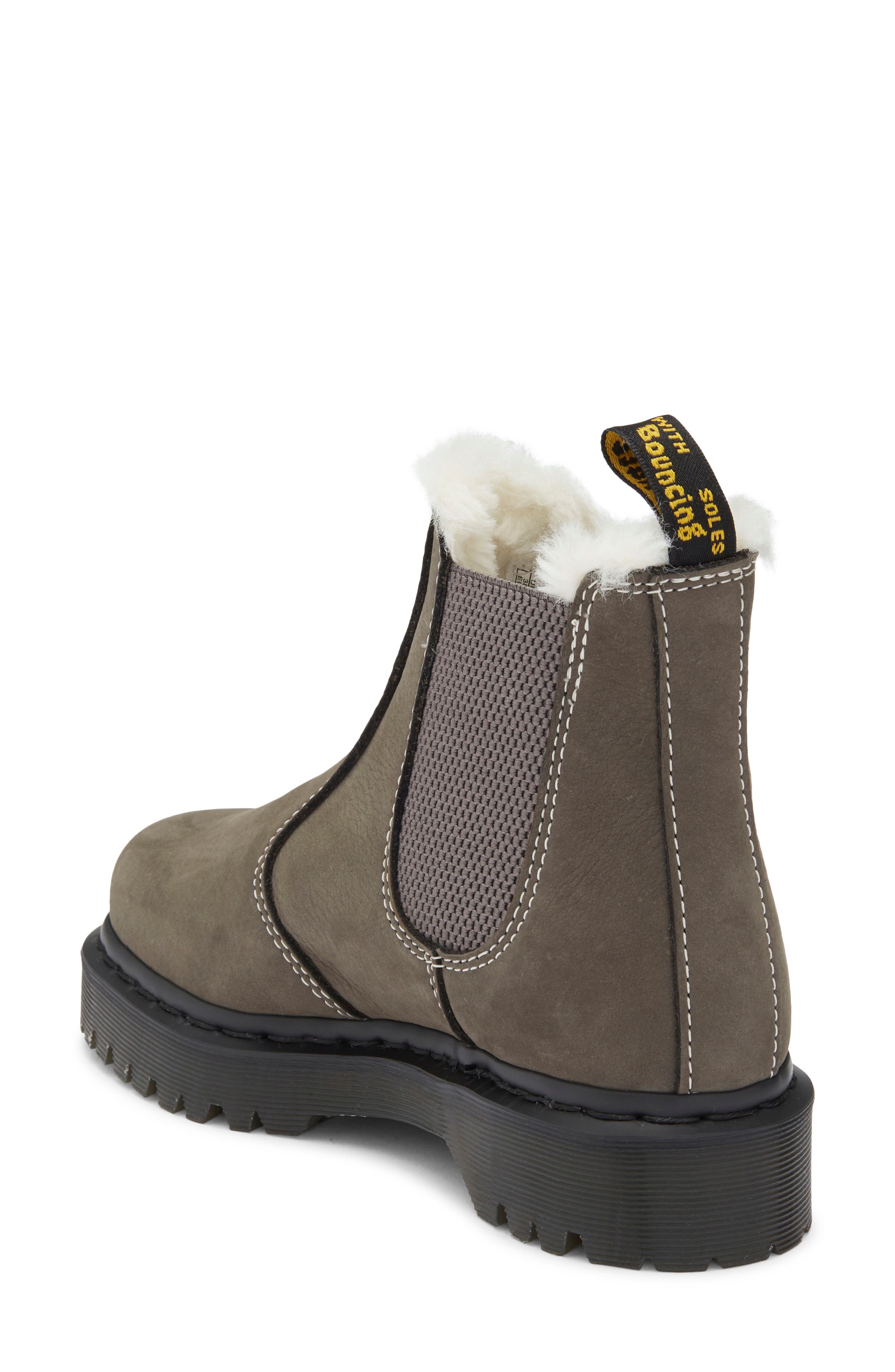 Dr. Martens 2976 Bex Faux-Fur Lined Boot, Alternate, color, Gunmetal