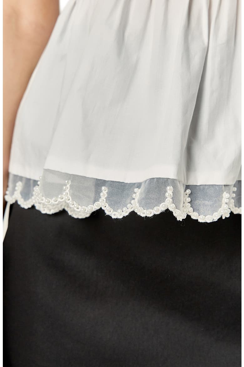 Sleeveless Peplum Top, Alternate, color, WHITE