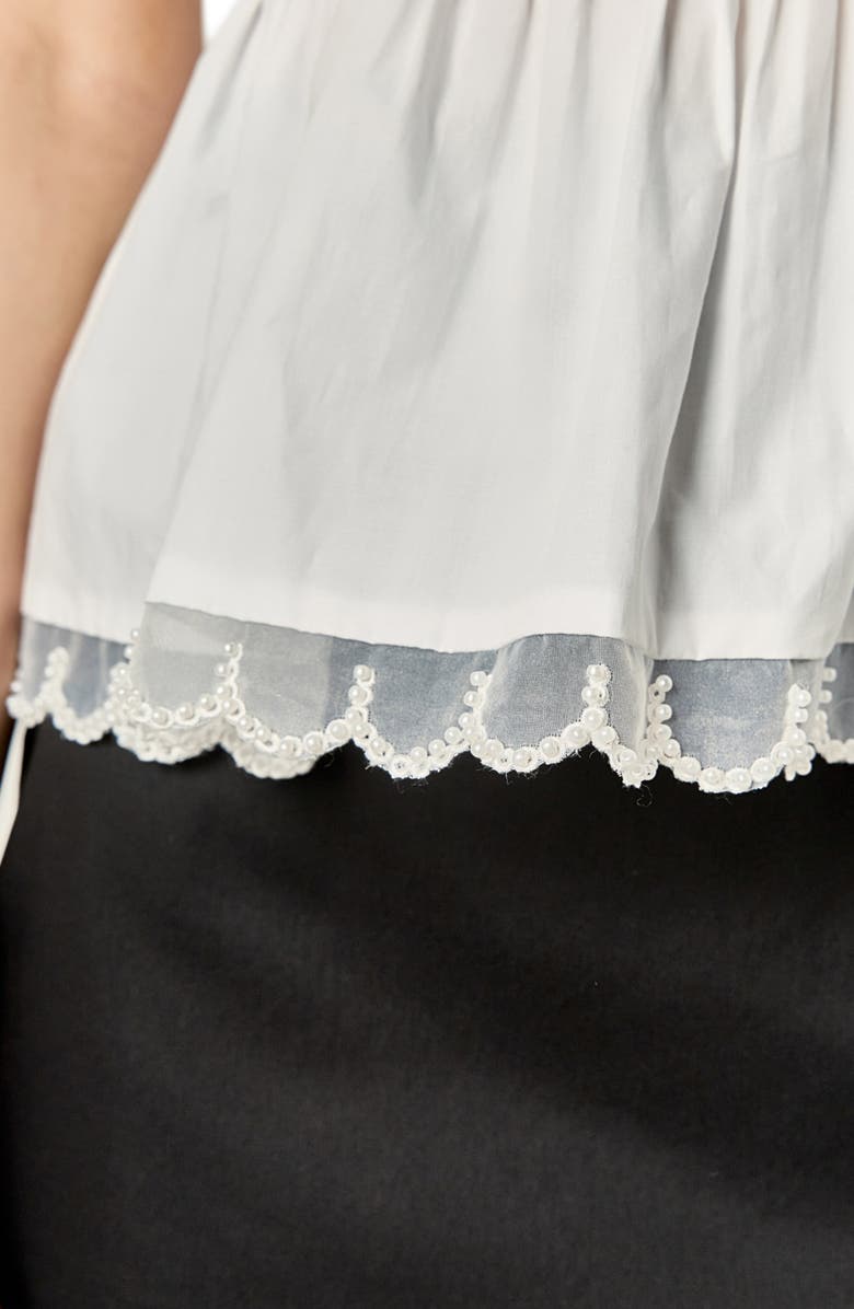 English Factory Sleeveless Peplum Top, Alternate, color,