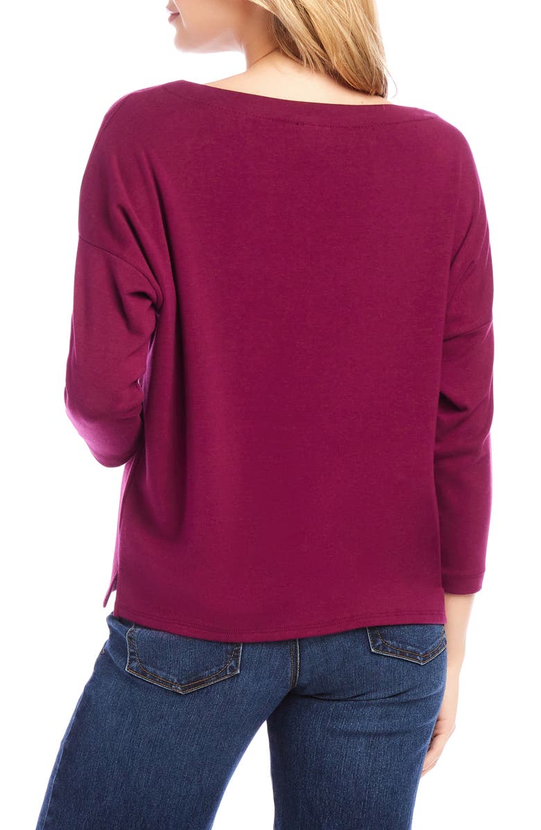 Karen Kane Hemp & Organic Cotton Blend Top, Alternate, color, 