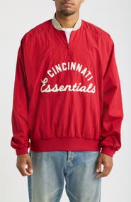 Fear of God Essentials x MLB Cincinnati Reds Half Zip Pullover