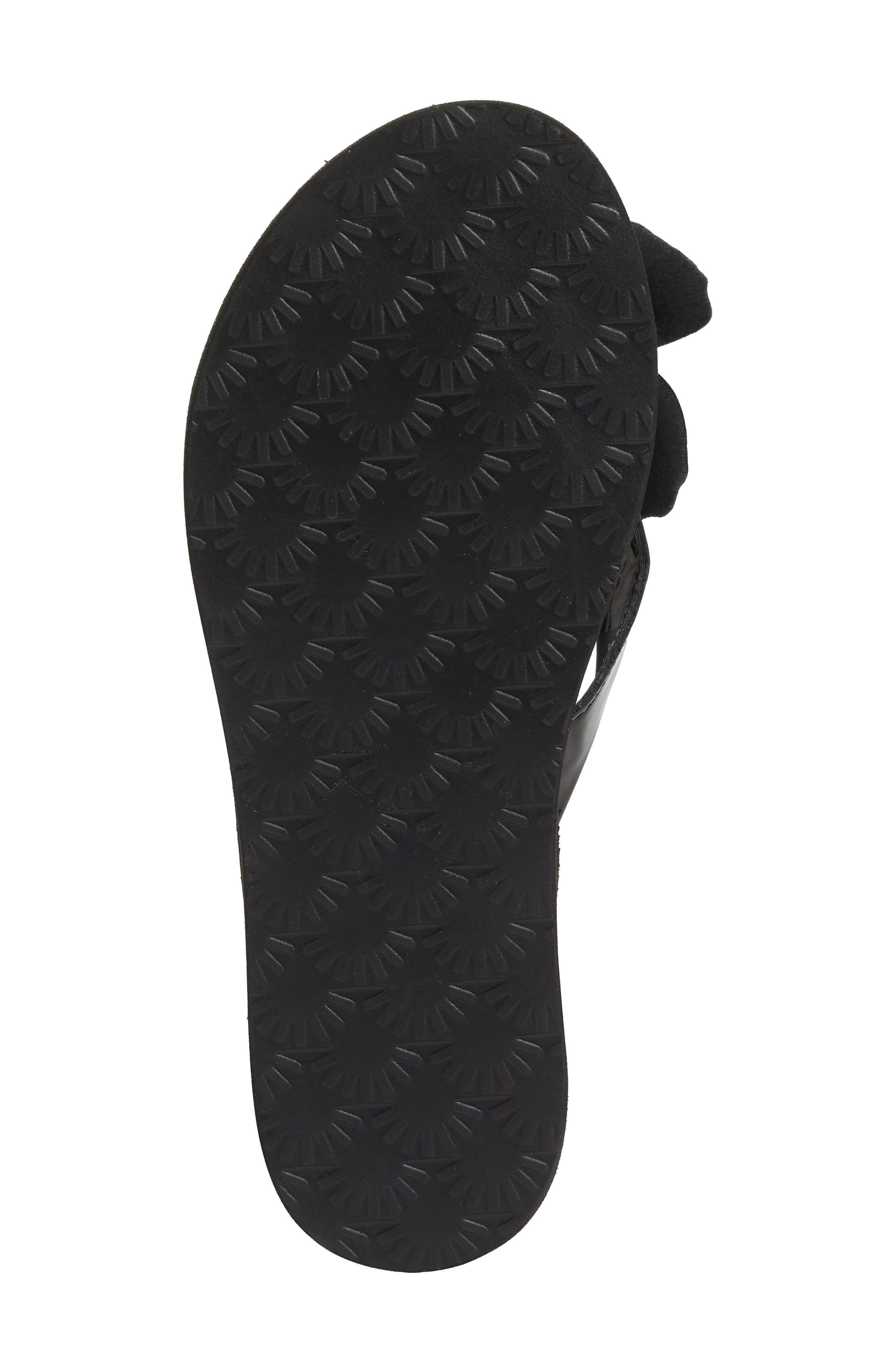 UGG<sup>®</sup> Poppy Genuine Shearling Pompom Flip Flop, Alternate, color, 