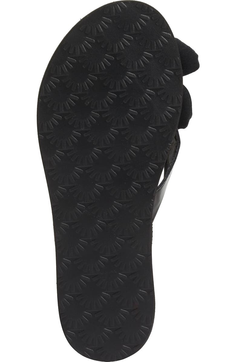 UGG<sup>®</sup> Poppy Genuine Shearling Pompom Flip Flop, Alternate, color,