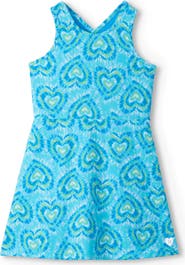 Hatley Kids' Blue Candy Hearts Active A-Line Dress