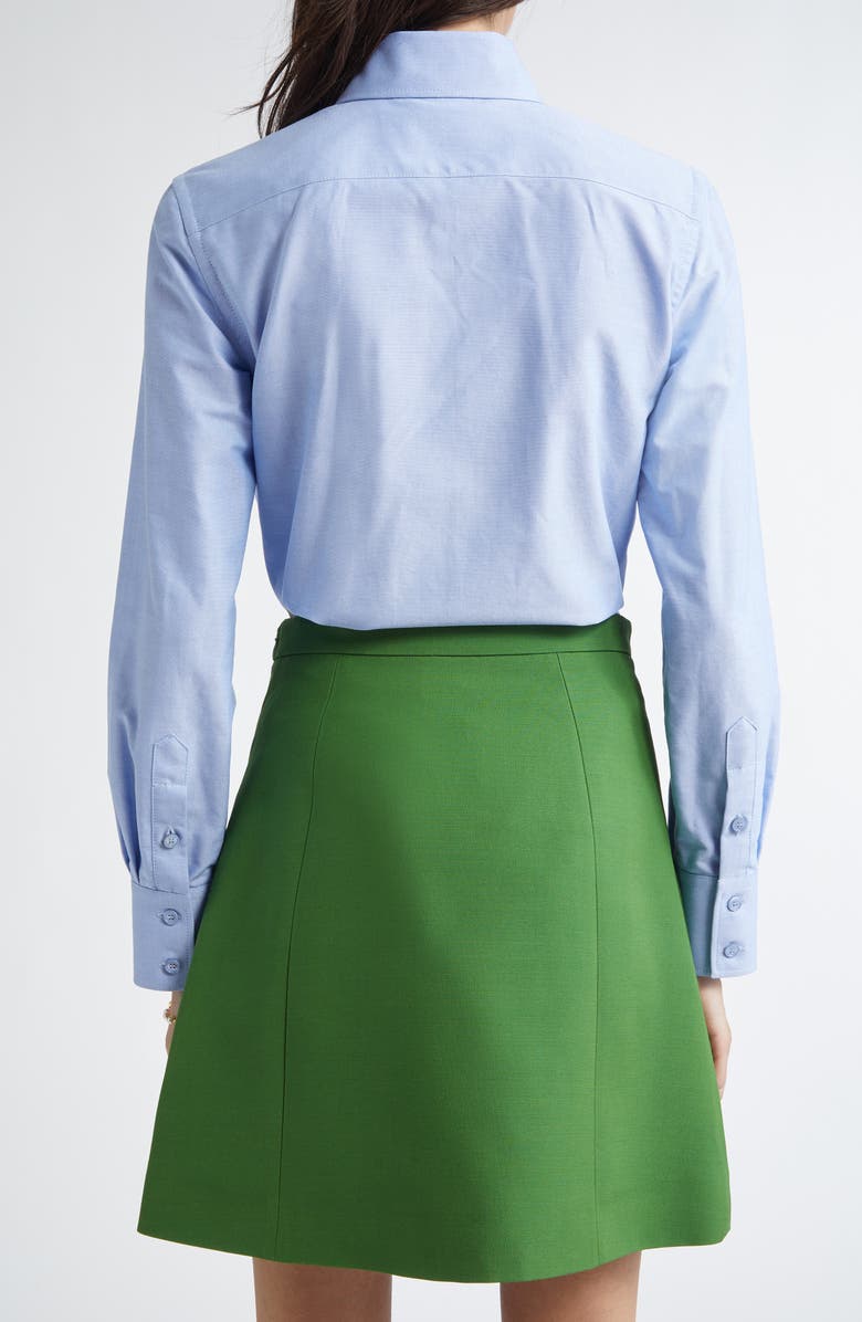 Valentino Garavani Bejeweled Cotton Poplin Button-Down Shirt, Alternate, color, 