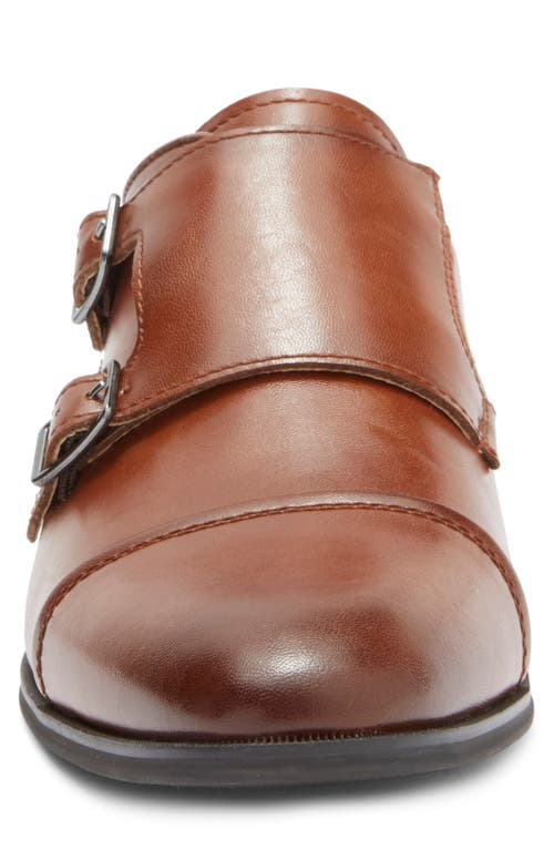 Abound Connor Double Monk Strap Shoe In Brown Patina