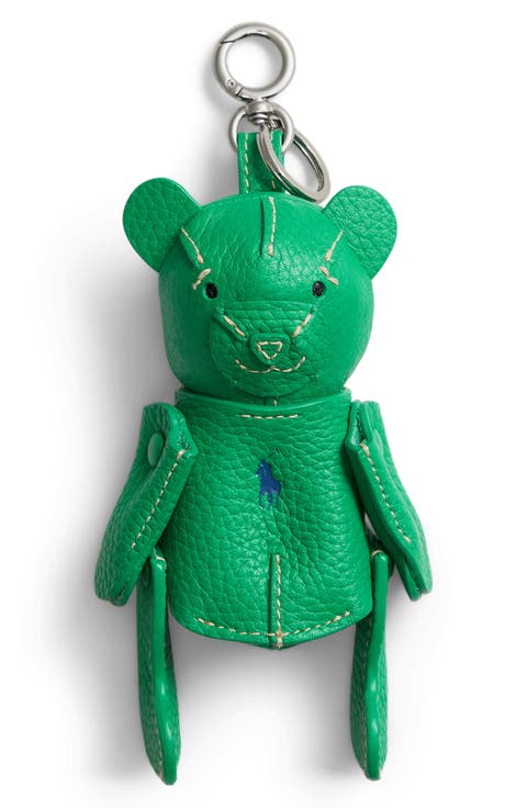 Pebble Leather Polo Bear Charm